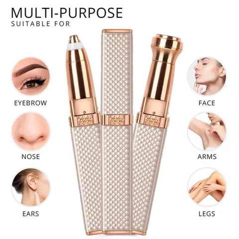 Flawless 2 In 1 Eyebrow And Facial Hair Remover Gentle Precise Portable Rechargeable Practical Choice For Smooth Skin And Daily Grooming