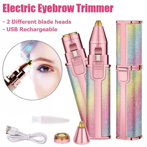 Flawless 2 In 1 Eyebrow And Facial Hair Remover Gentle Precise Portable Rechargeable Practical Choice For Smooth Skin And Daily Grooming